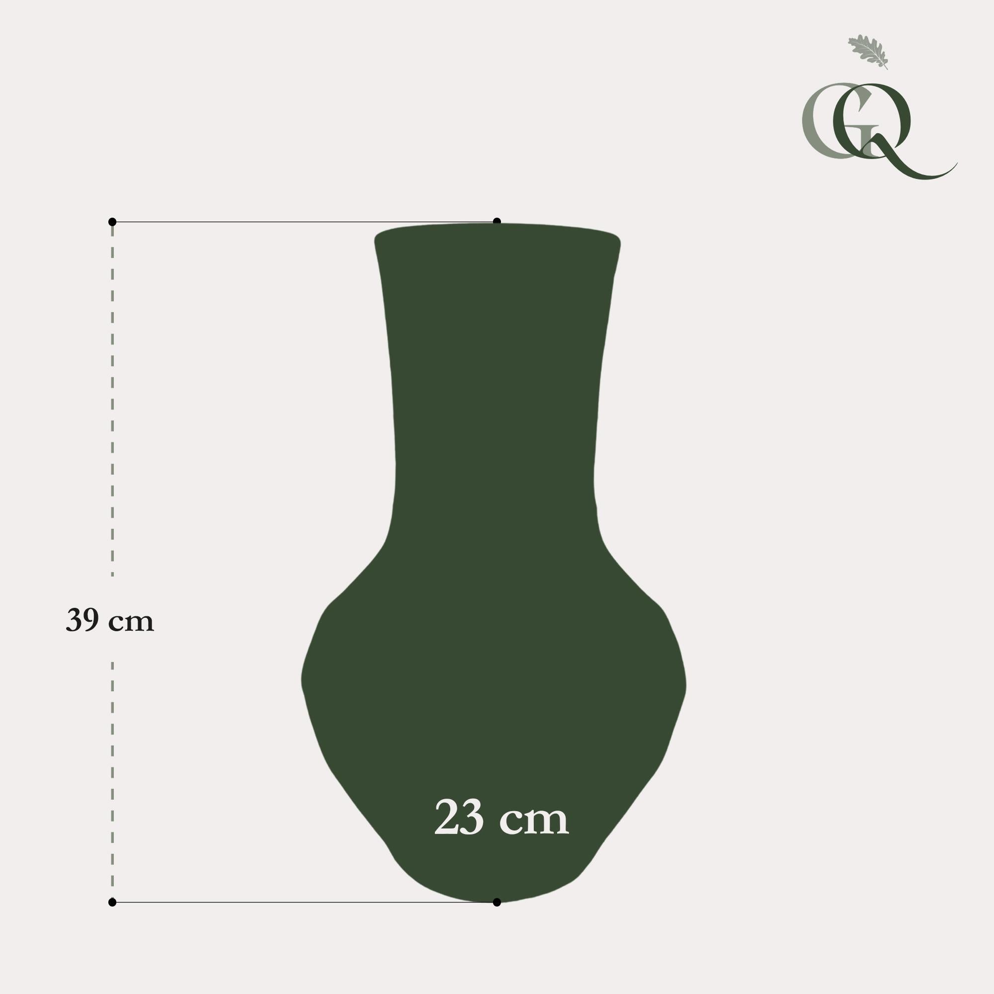 Vase Stein M - H39 W23 - Boa Braun