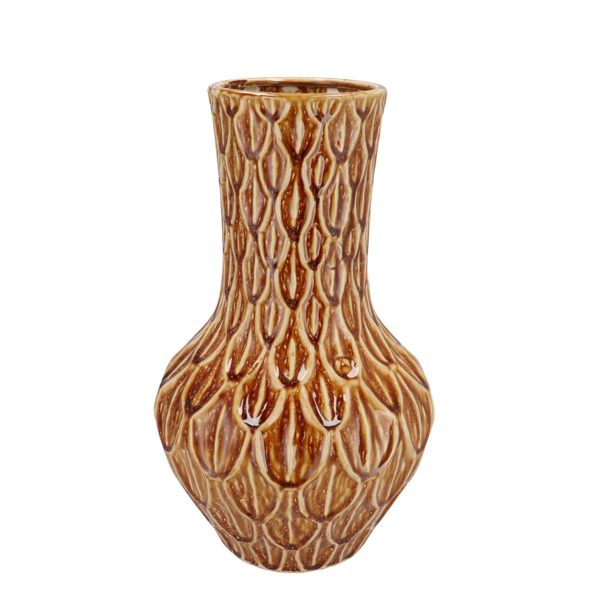 Vase Stein M - H39 W23 - Boa Braun