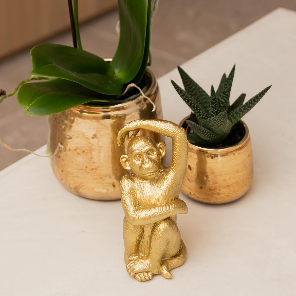 Luxuriöser Blumentopf - Goldener Keramiktopf - Ø9cm