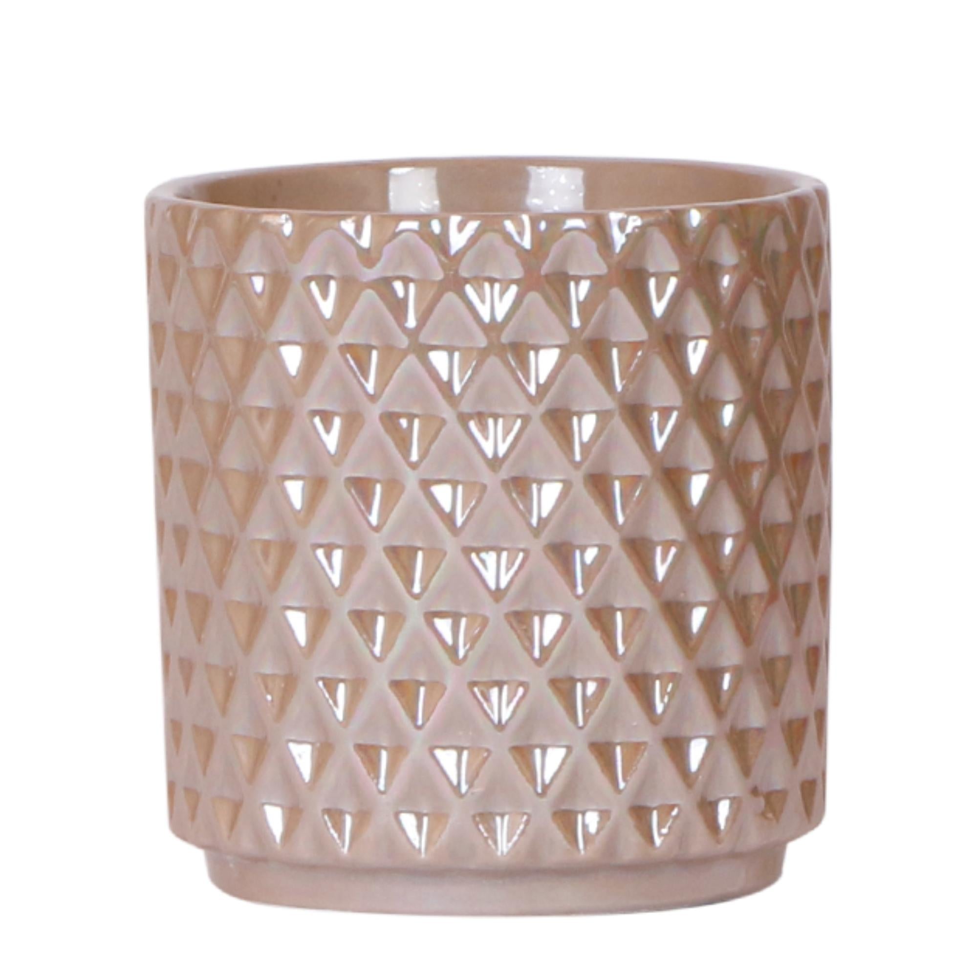 Diamond Pearl Dekotopf - Sand - Ø9cm