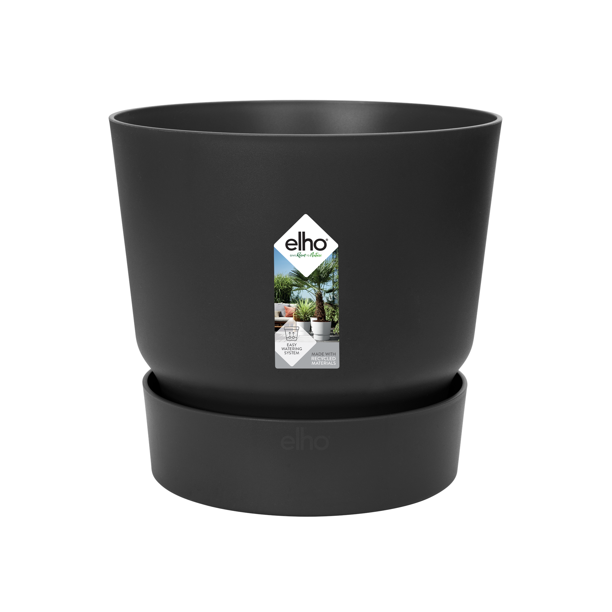 Topf elho Greenville Round schwarz - D39 x H37