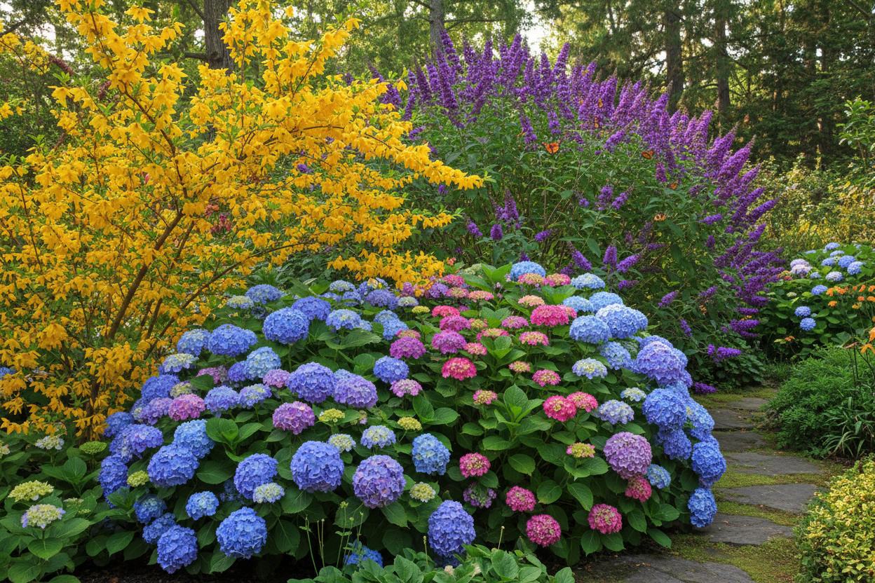 Blühende Sträucher