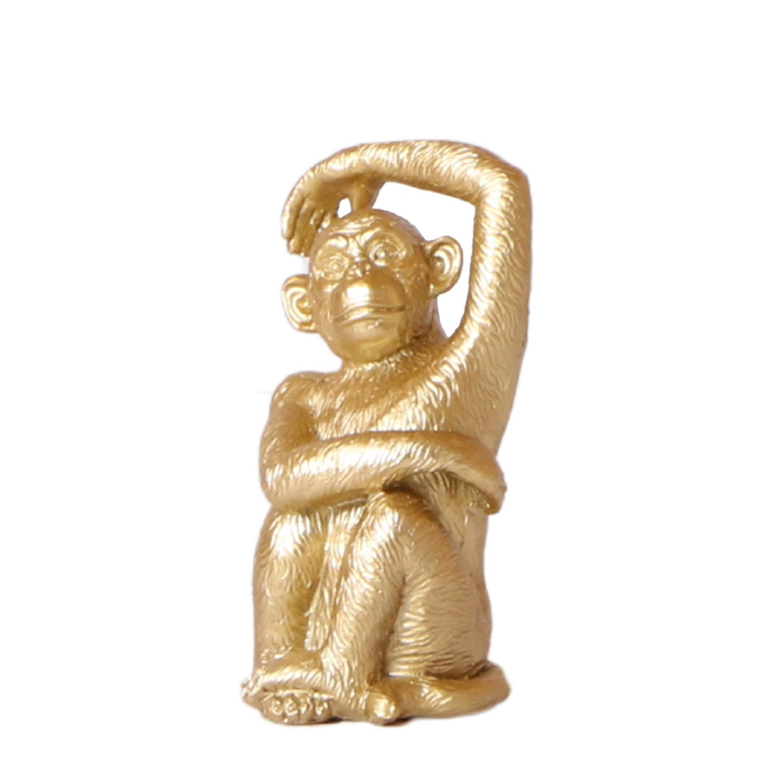 Ornament - Decoration sculpture Sitting Monkey - Gold