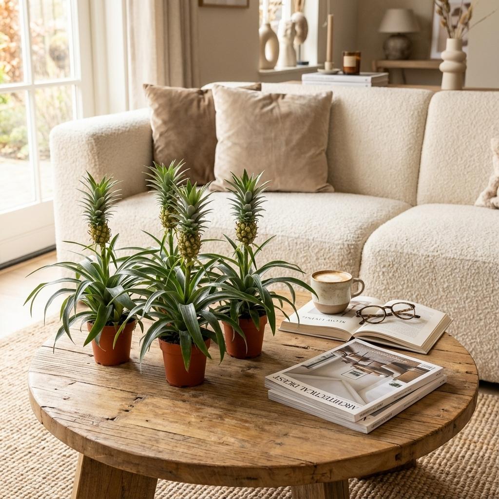 Ananaspflanze Mi Amigo - 4 Stück - Ø 12 cm - Höhe: 35 - 40 cm