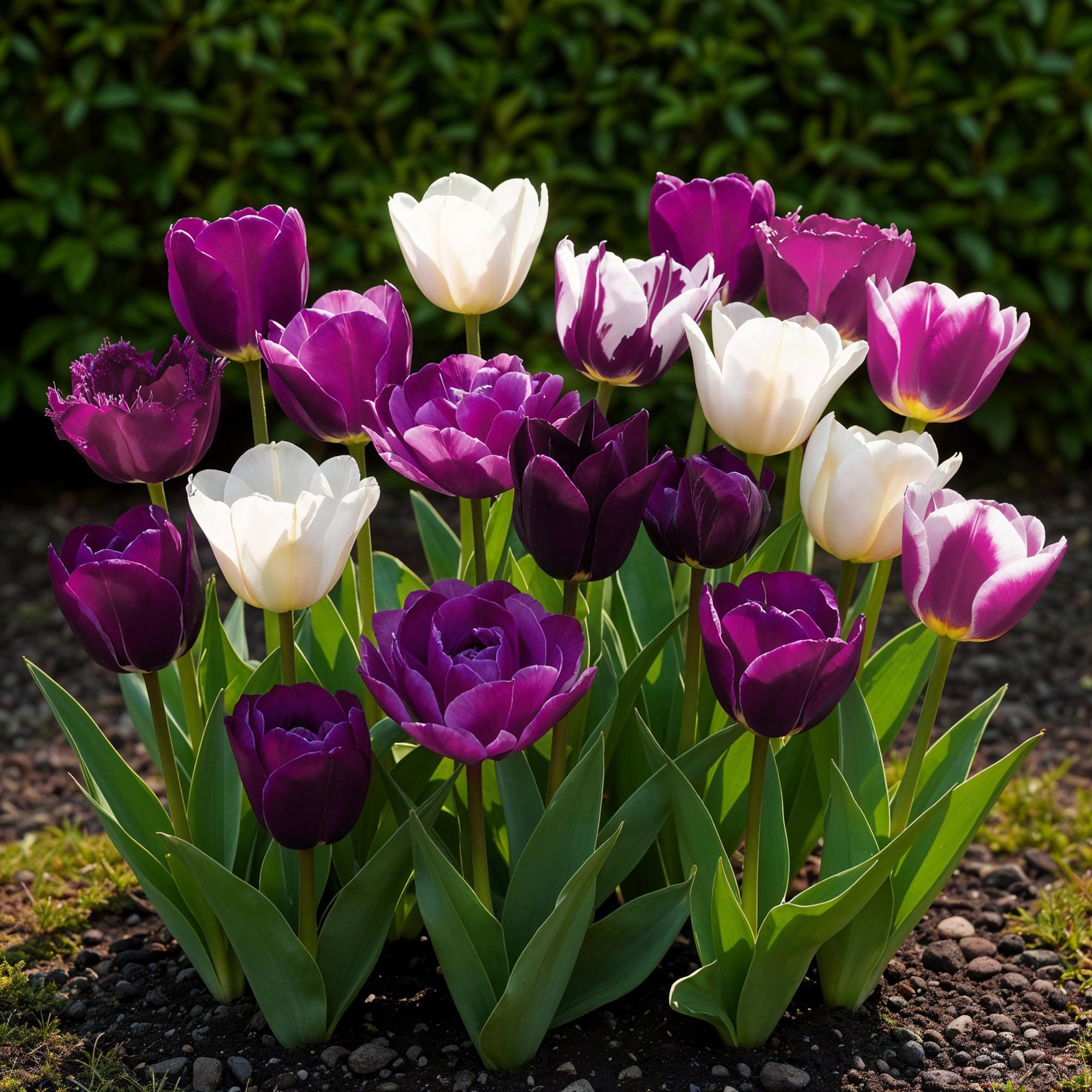 Tulpen Blueberry Mix - Bulbs Hardy Perennial - Verschiedene Farben - 12 Stück - Zwiebelgröße 11/12 - XXL Pack