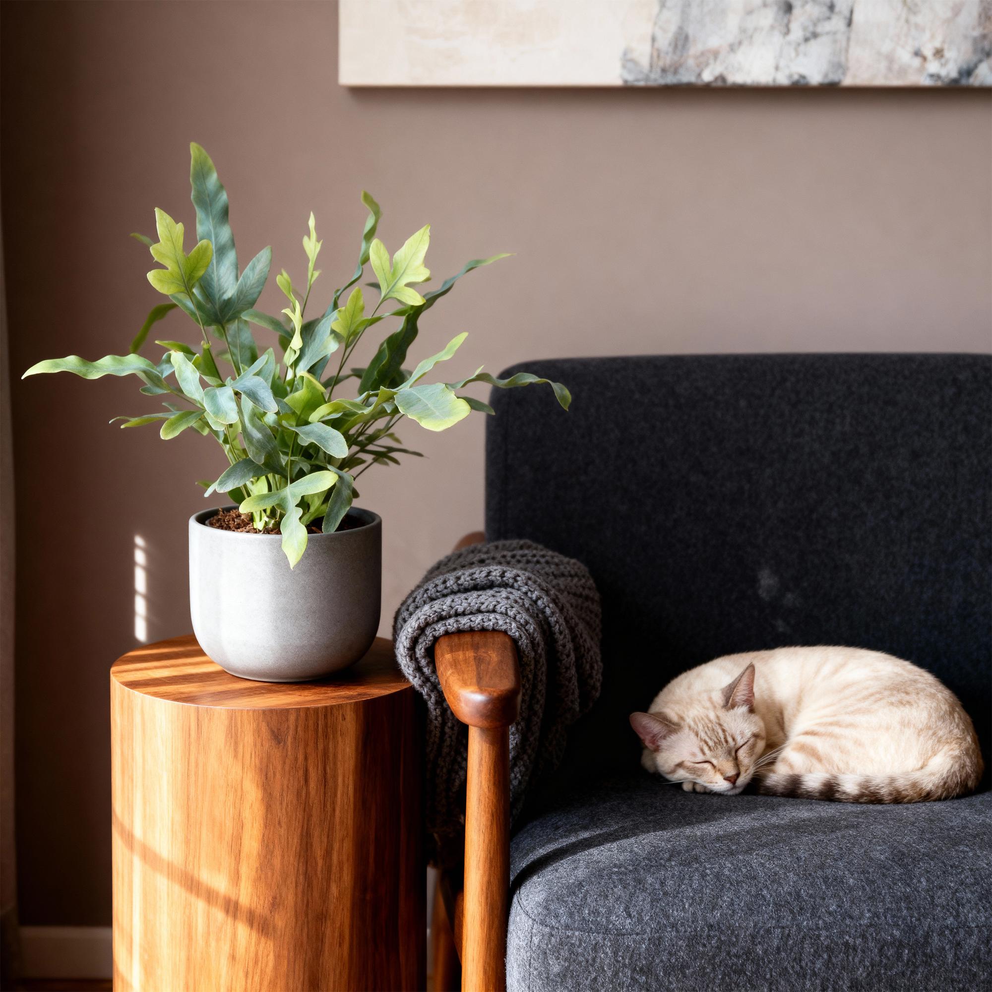 Phlebodium aureum Blue Star - Blaue Farn - Haustierfreundliche Pflanze - Blau - 1 Pflanze - Topf 12cm - Höhe 25cm