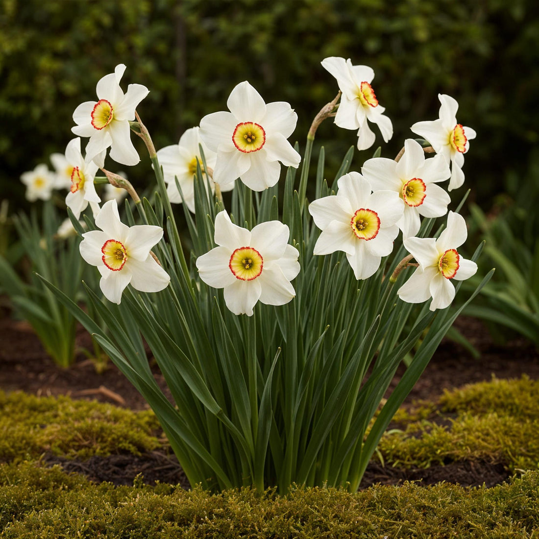 Blumenzwiebeln Narzisse Recurvus | 10 Stück Weiß – Zwiebelgröße 12/14 – XXL Pack