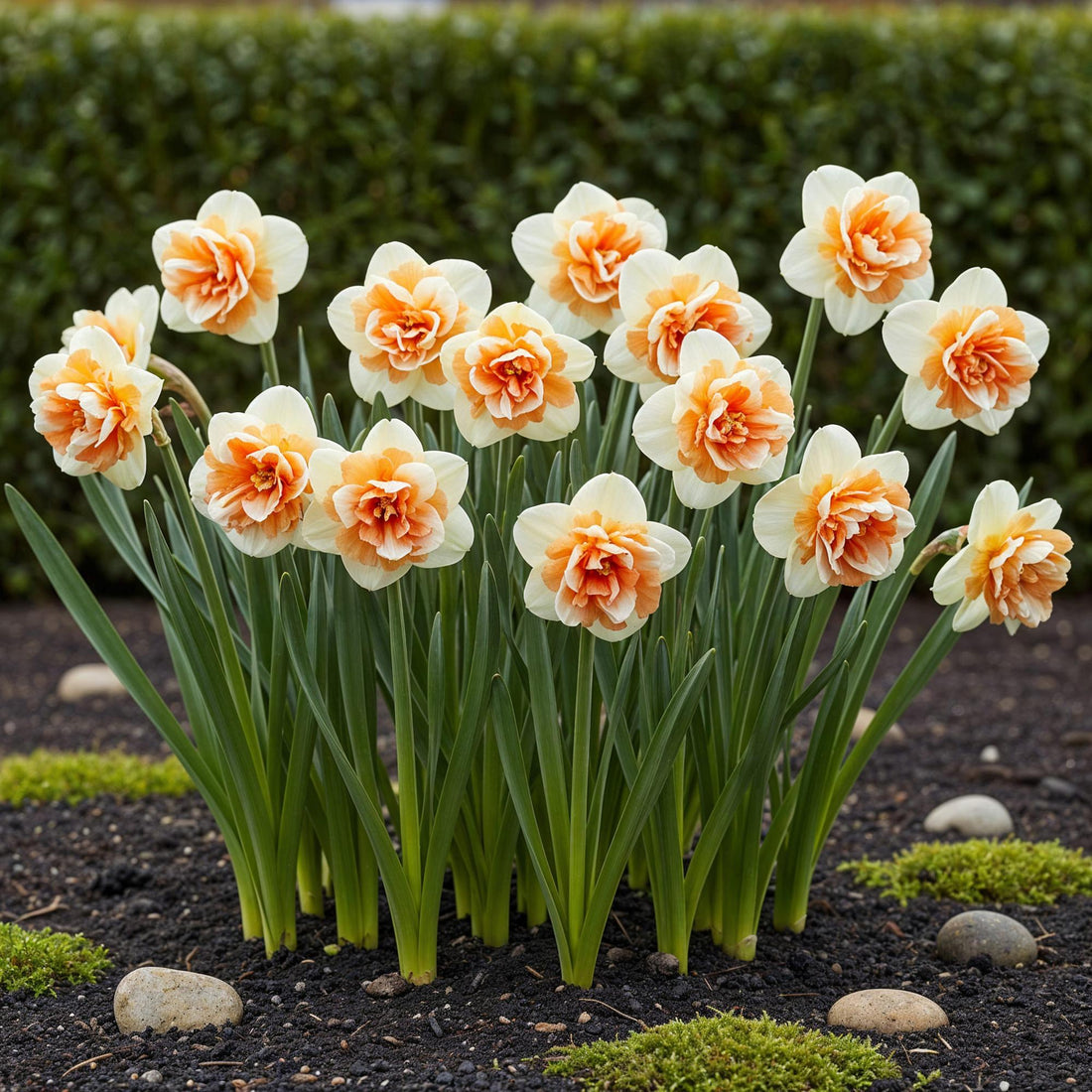 Blumenzwiebeln Narzisse Replete | 10 Stück Weiß-Orange – Zwiebelgröße 10/12 – XXL Pack