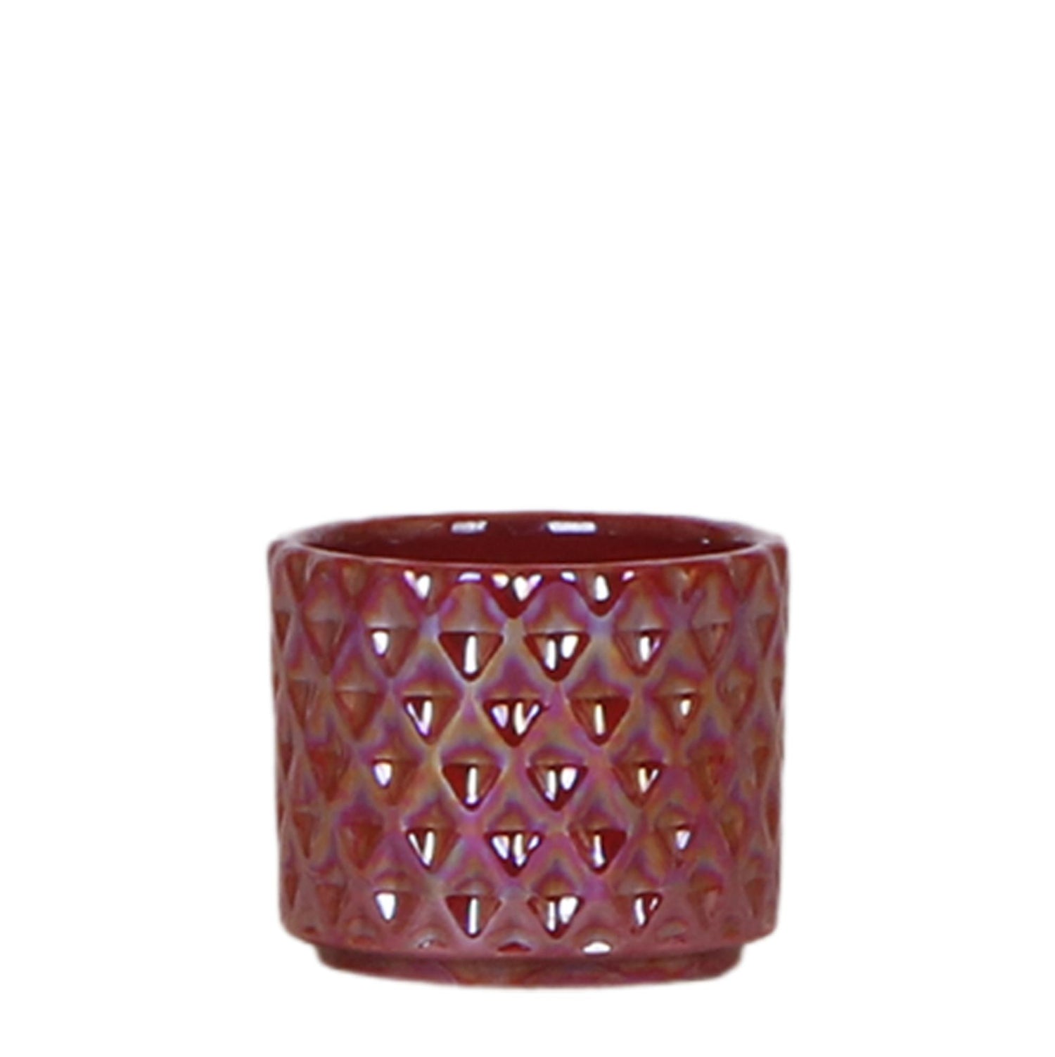 Diamond Pearl Dekotopf - Red - Ø6cm