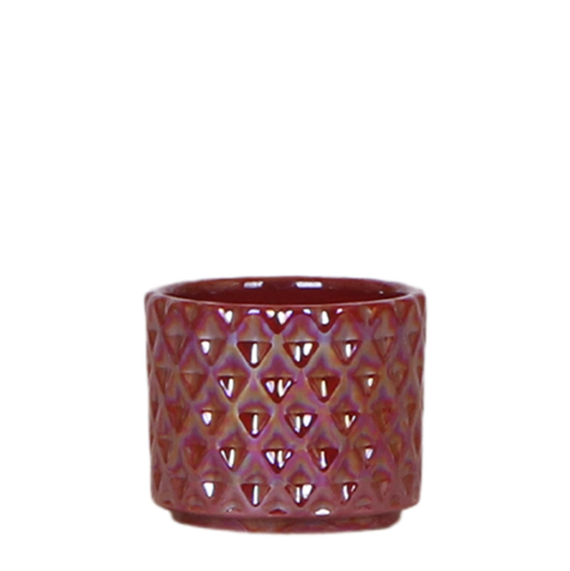 Diamond Pearl Dekotopf - Red - Ø6cm