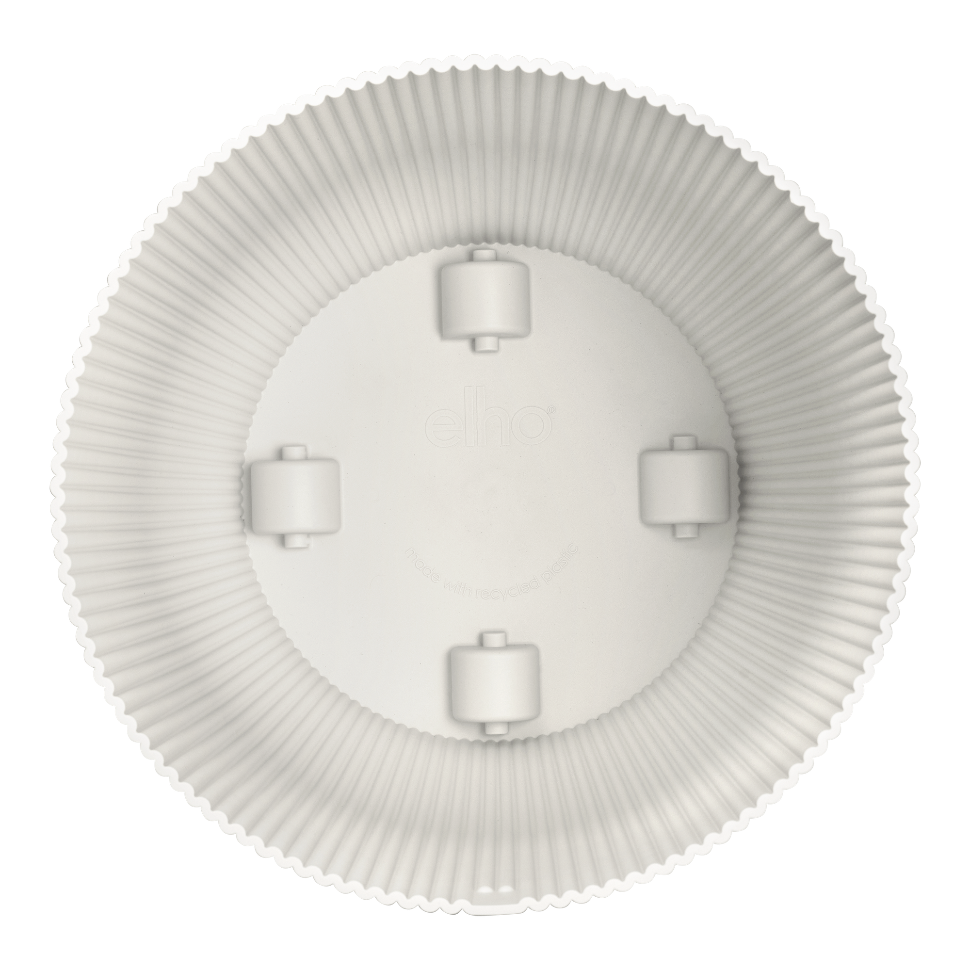 Topf elho Vibes Fold Round weiß - mit Rollen - D35 x H33