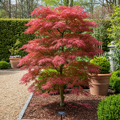 Japanischer Ahorn - Acer palmatum Beni Maiko - Rot - 1 Pflanze - Laubabwerfend - Topf 19cm Höhe 70cm