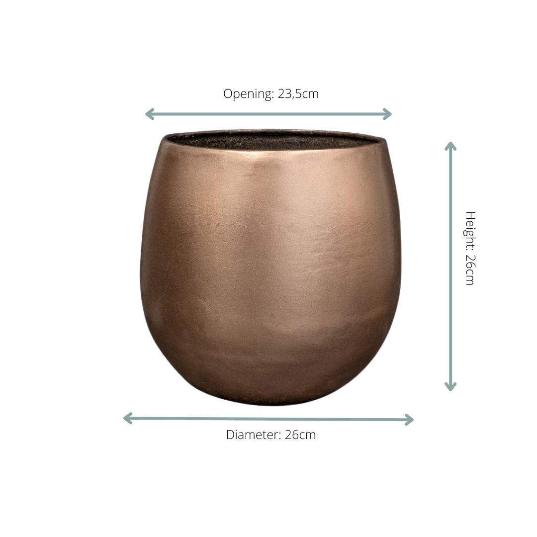 Blumentopf Stein Gold in verschiedenen Größen