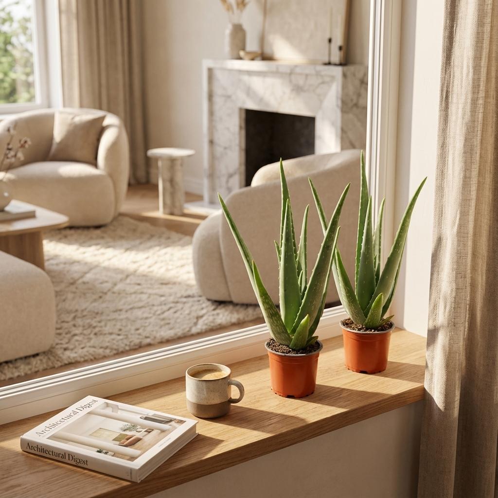 Aloë Vera - 2 Stück - Ø 10,5 cm - Höhe: 35 - 40cm