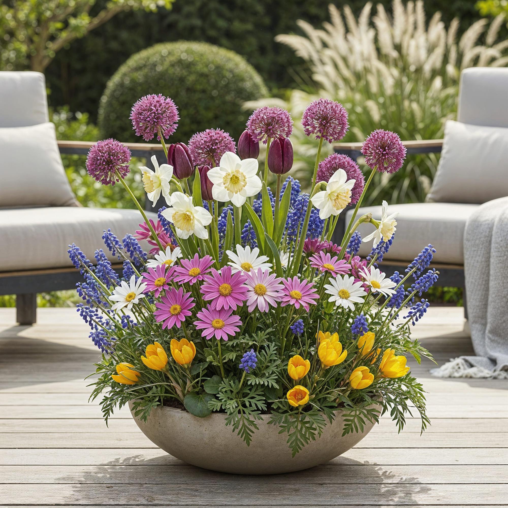 Blumenzwiebeln Bulb Garden Mix | 125 Stück Sorten- &amp; Farbenmix – Geschenkverpackung