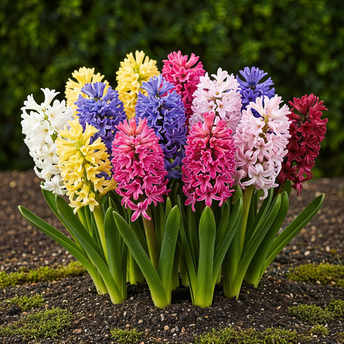 Blumenzwiebeln Hyazinthenmix | 10 Stück Bunte Farben – Zwiebelgröße 14/15 – XXL Pack