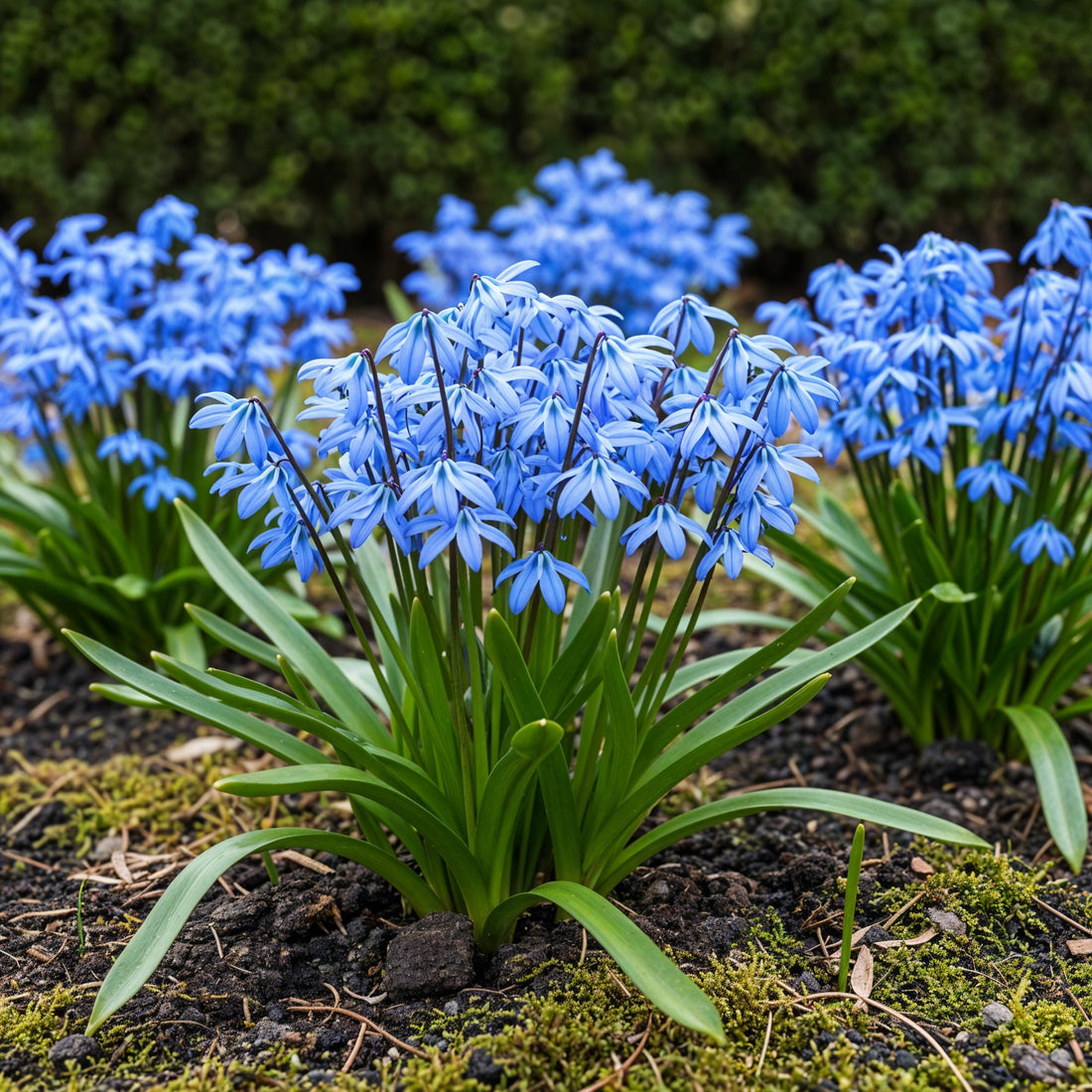 Blumenzwiebeln Scilla Siberica | 50 Stück Lila – Zwiebelgröße 7/8 – XXL Pack