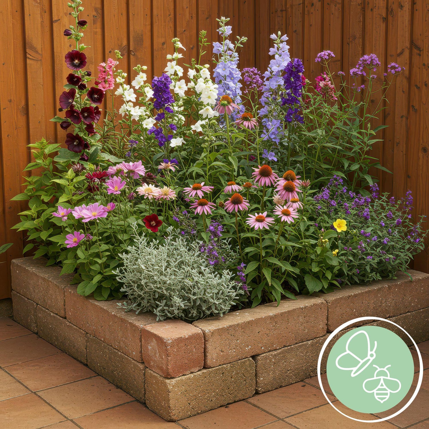 Stauden Paket - Bienen- und Schmetterlingsanziehend - 8 Stauden - Für 1 m2 - Verschiedene Farben - Wenig Pflege - Topf 11cm