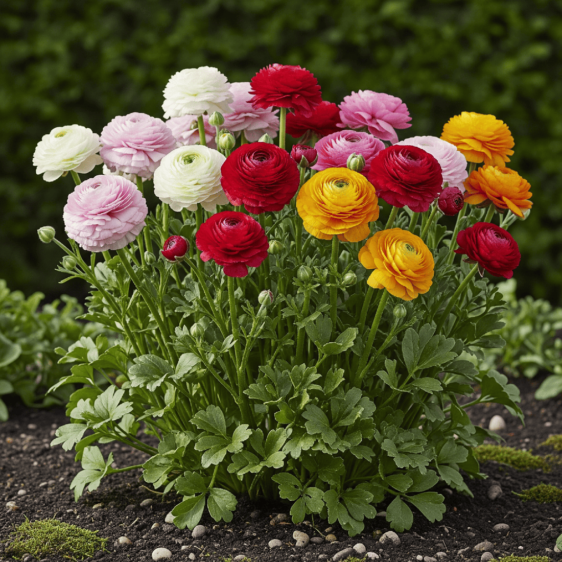 Blumenzwiebeln Asiatischer Hahnenfuß | 40 Stück Farbenmix – Zwiebelgröße 5/6 – XXL Pack