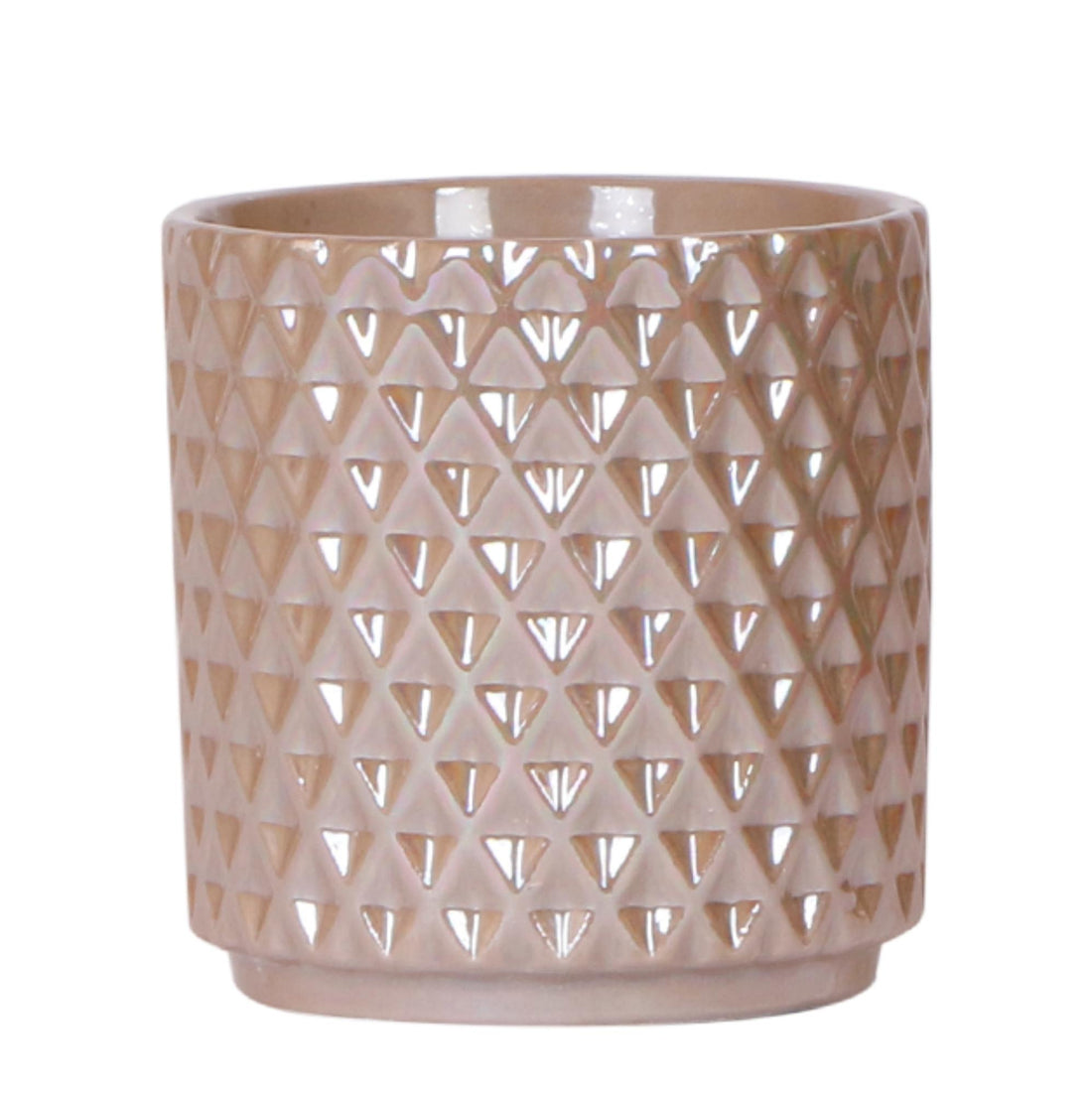 Diamond Pearl Dekotopf - Sand - Ø9cm