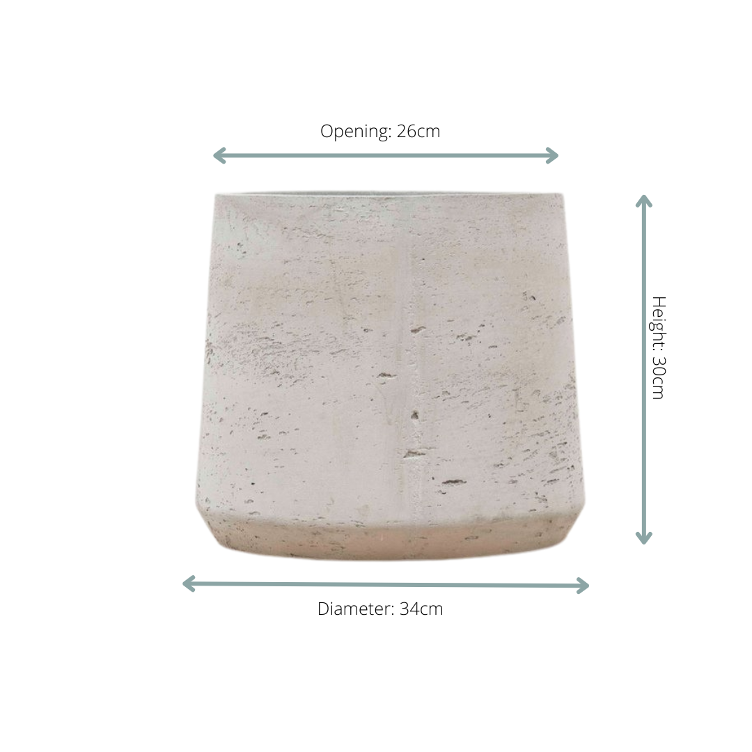 Topf Aniek Cement in zwei verschiedenen Größen