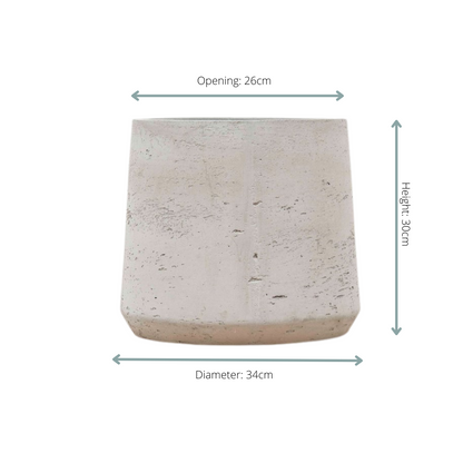 Topf Aniek Cement in zwei verschiedenen Größen