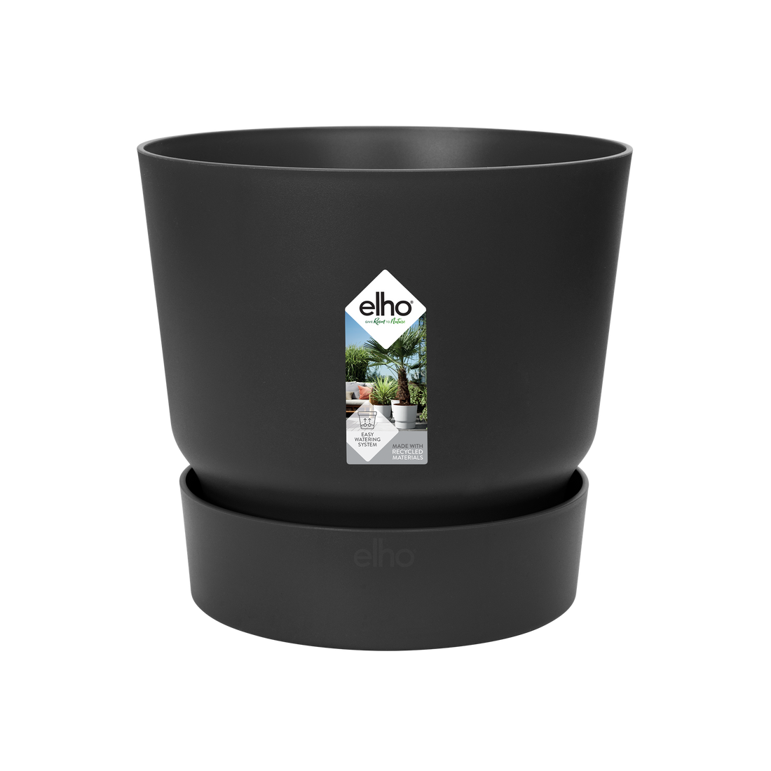 Topf elho Greenville Round schwarz - D39 x H37
