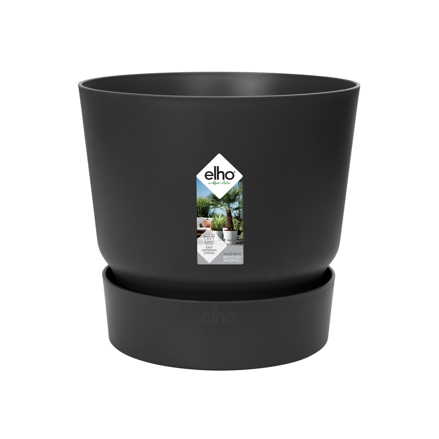 Topf elho Greenville Round schwarz - D39 x H37