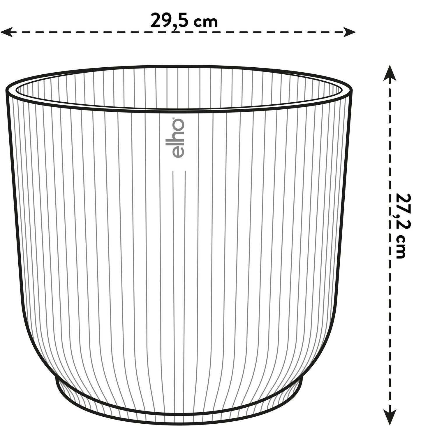 Topf elho Vibes Fold Round blau - D30 x H27