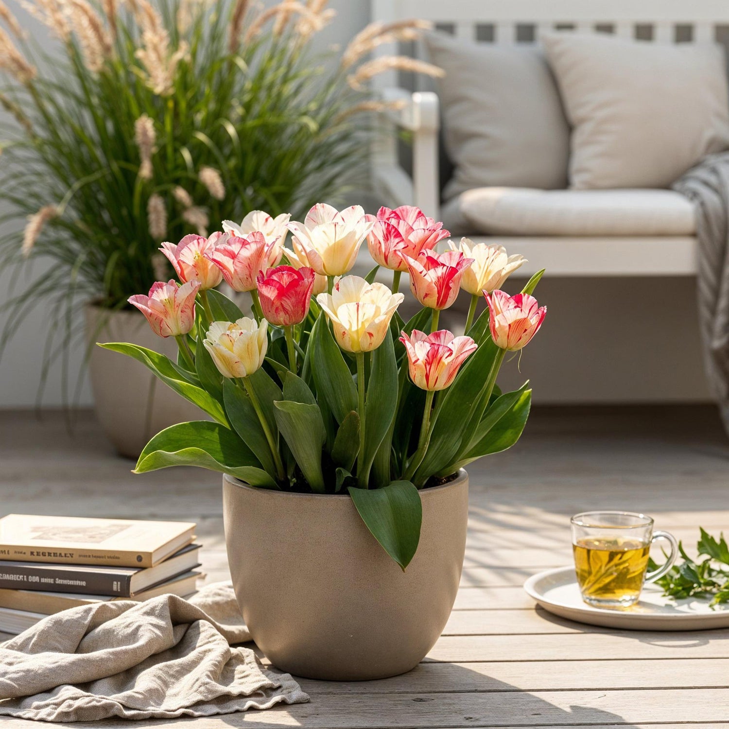 Blumenzwiebeln Tulpe Hemisphere Mischung | 12 Stück Bunte Farben – Zwiebelgröße 11/12 – XXL Pack