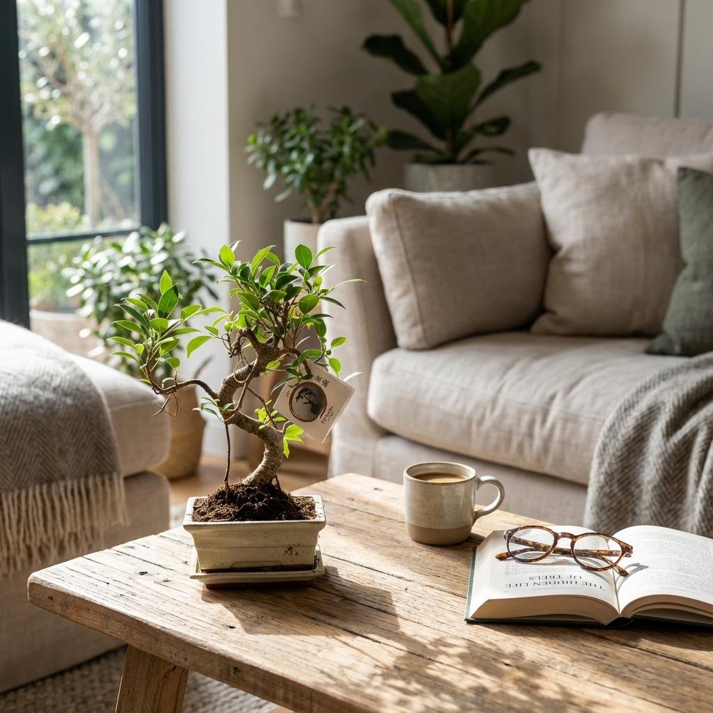 Bonsai S-Form Baum - Ø 15 cm - Höhe: 30-35 cm (Keramik-Mix)