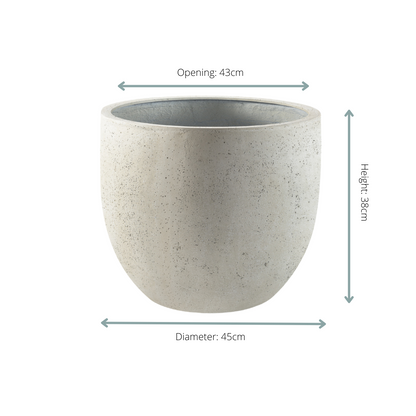 Topf Grigio New Egg Antique White - D45 x H38