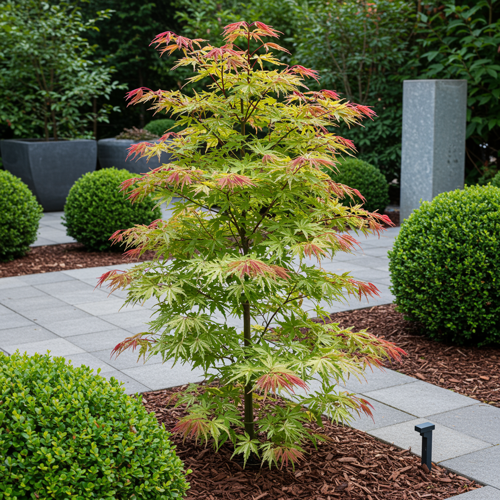 Japanischer Ahorn - Acer palmatum Phoenix - Rosa - 2 Pflanzen - Laubabwerfend - Topf 19cm Höhe 70cm