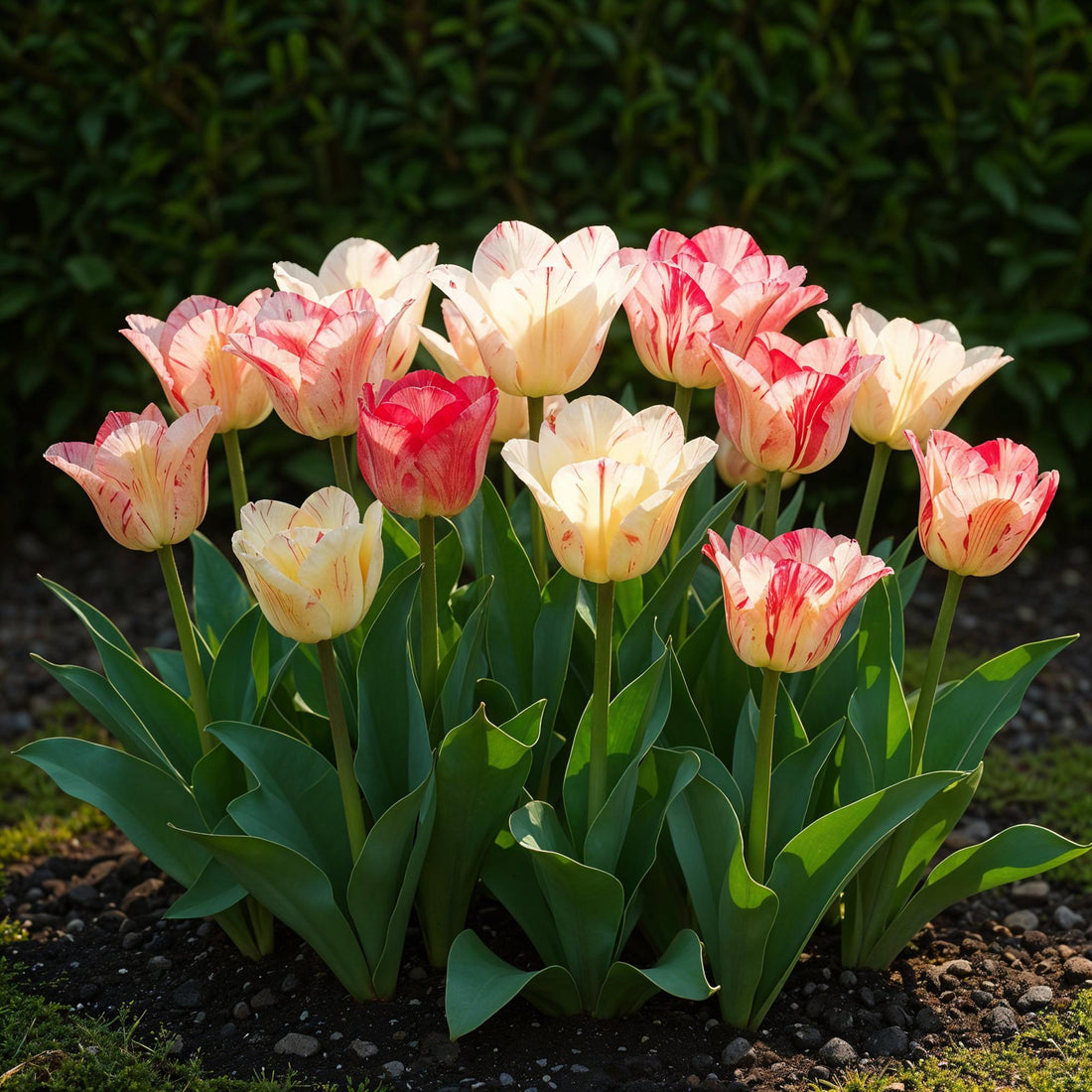 Blumenzwiebeln Tulpe Hemisphere Mischung | 12 Stück Bunte Farben – Zwiebelgröße 11/12 – XXL Pack