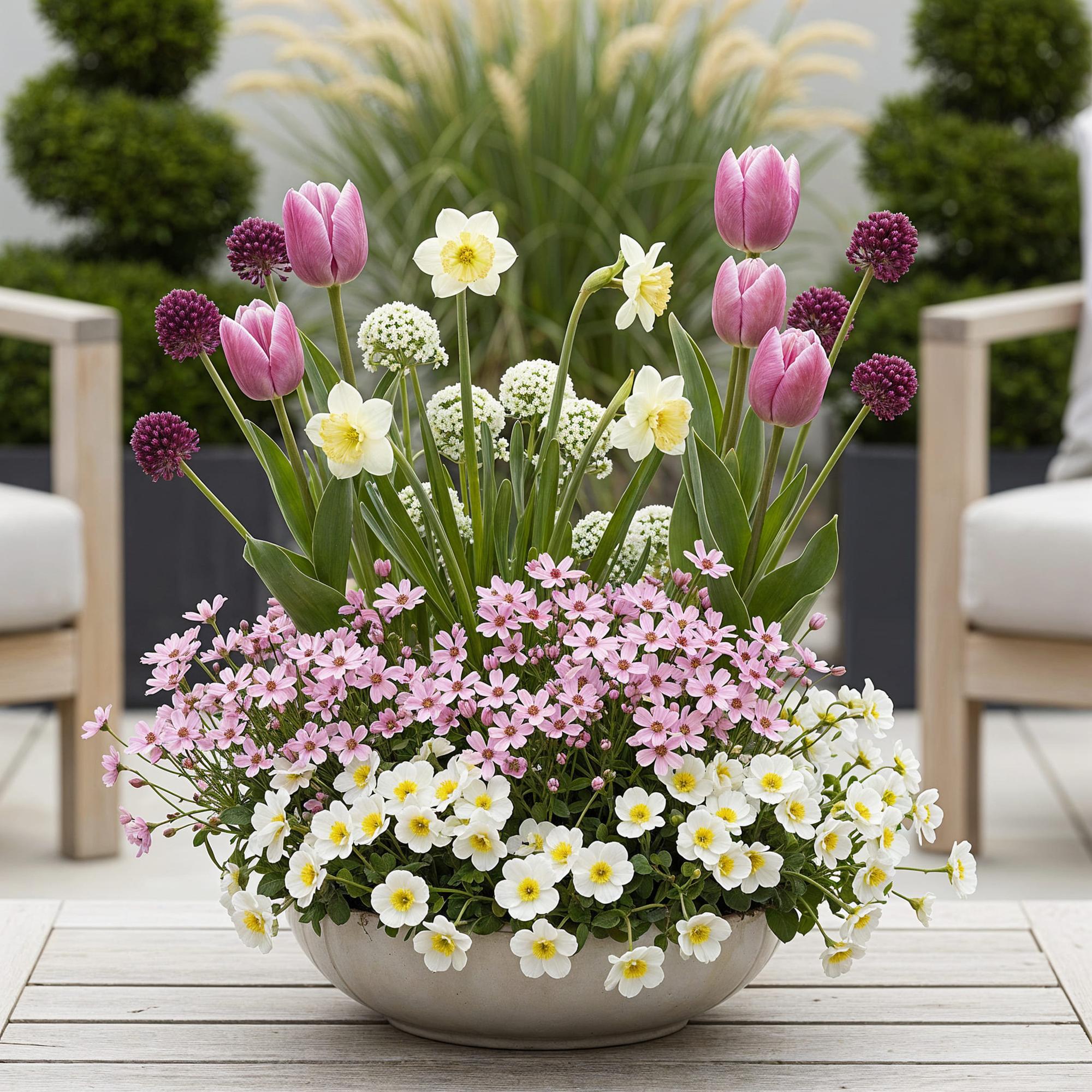 Blumenzwiebeln Bulb Garden Pink Mix | 125 Stück Rosa Blüten – Geschenkverpackung