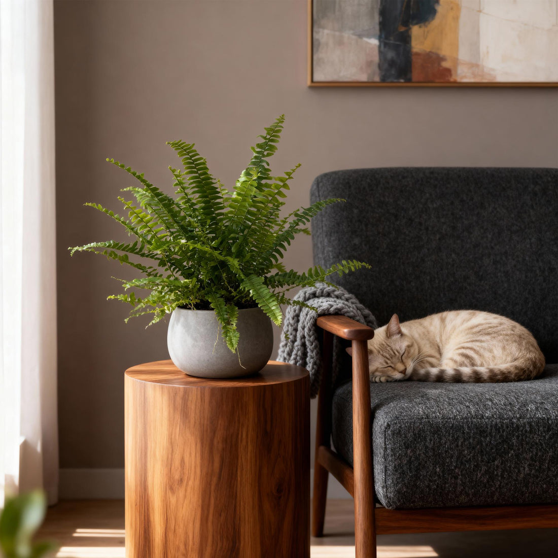 Nephrolepsis exaltata Green Lady - Farn - 1 Pflanze - Topf 12cm - Höhe 25cm