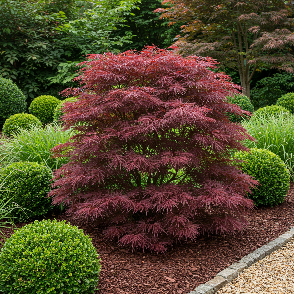 Japanischer Ahorn - Acer palmatum Sumi-nagashi - Rot - 1 Pflanze - Laubabwerfend - Topf 19cm Höhe 70cm