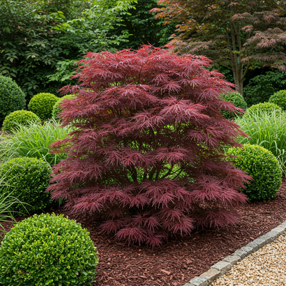 Japanischer Ahorn - Acer palmatum Sumi-nagashi - Rot - 1 Pflanze - Laubabwerfend - Topf 19cm Höhe 70cm