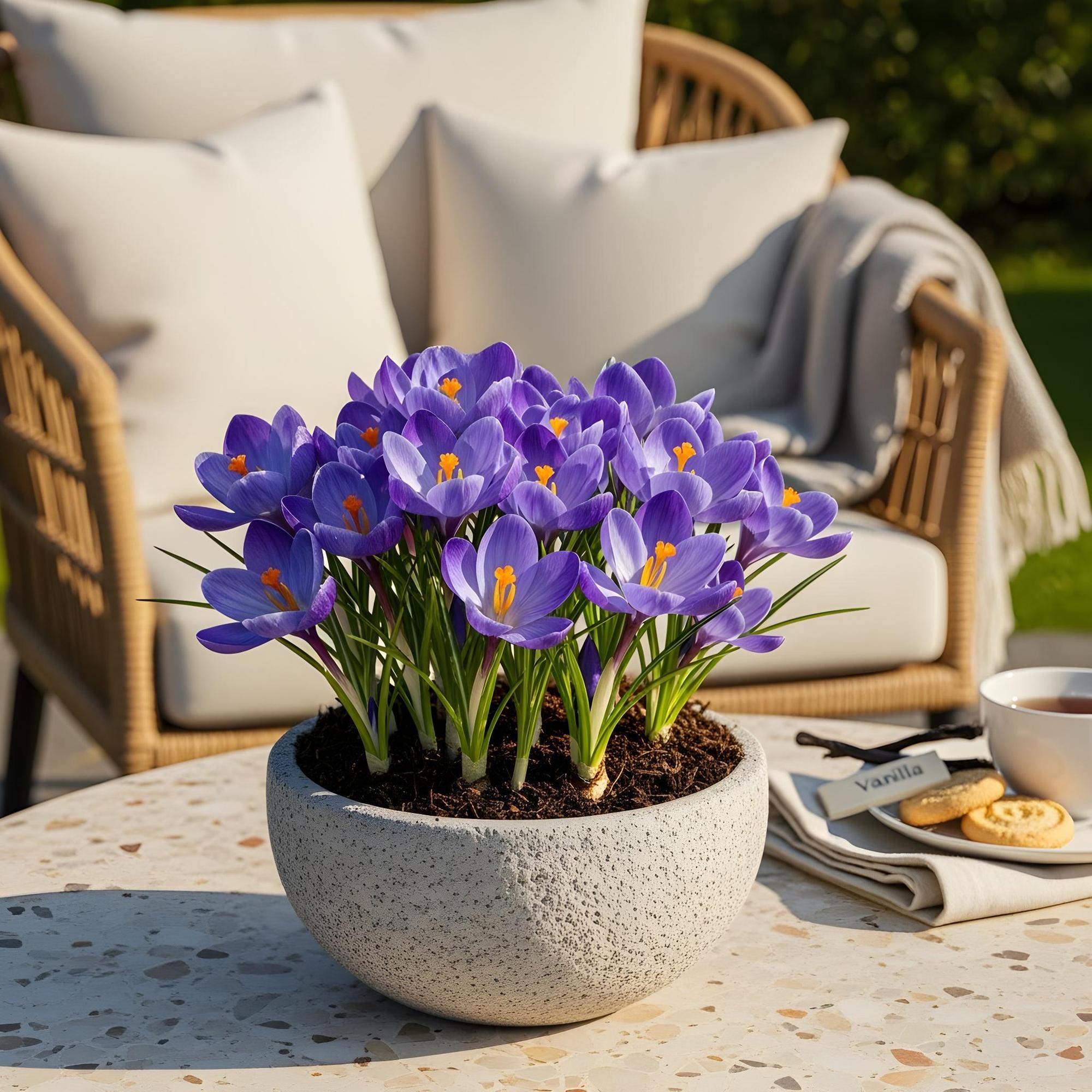 Blumenzwiebeln Crocus Blue | 30 Stück Blau – Zwiebelgröße 7/8 – XXL Pack