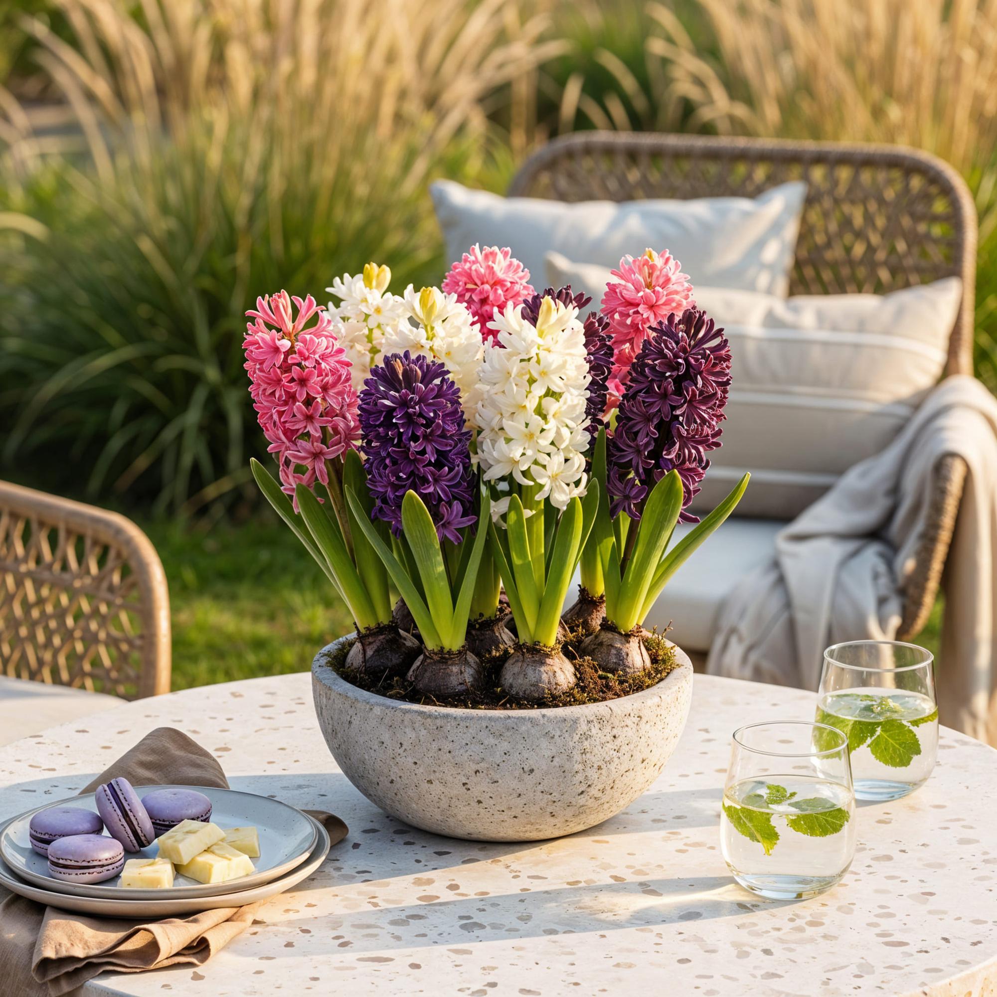 Blumenzwiebeln Hyacinth Pastel Mix | 10 Stück Pastellfarben – Zwiebelgröße 14/15 – XXL Pack