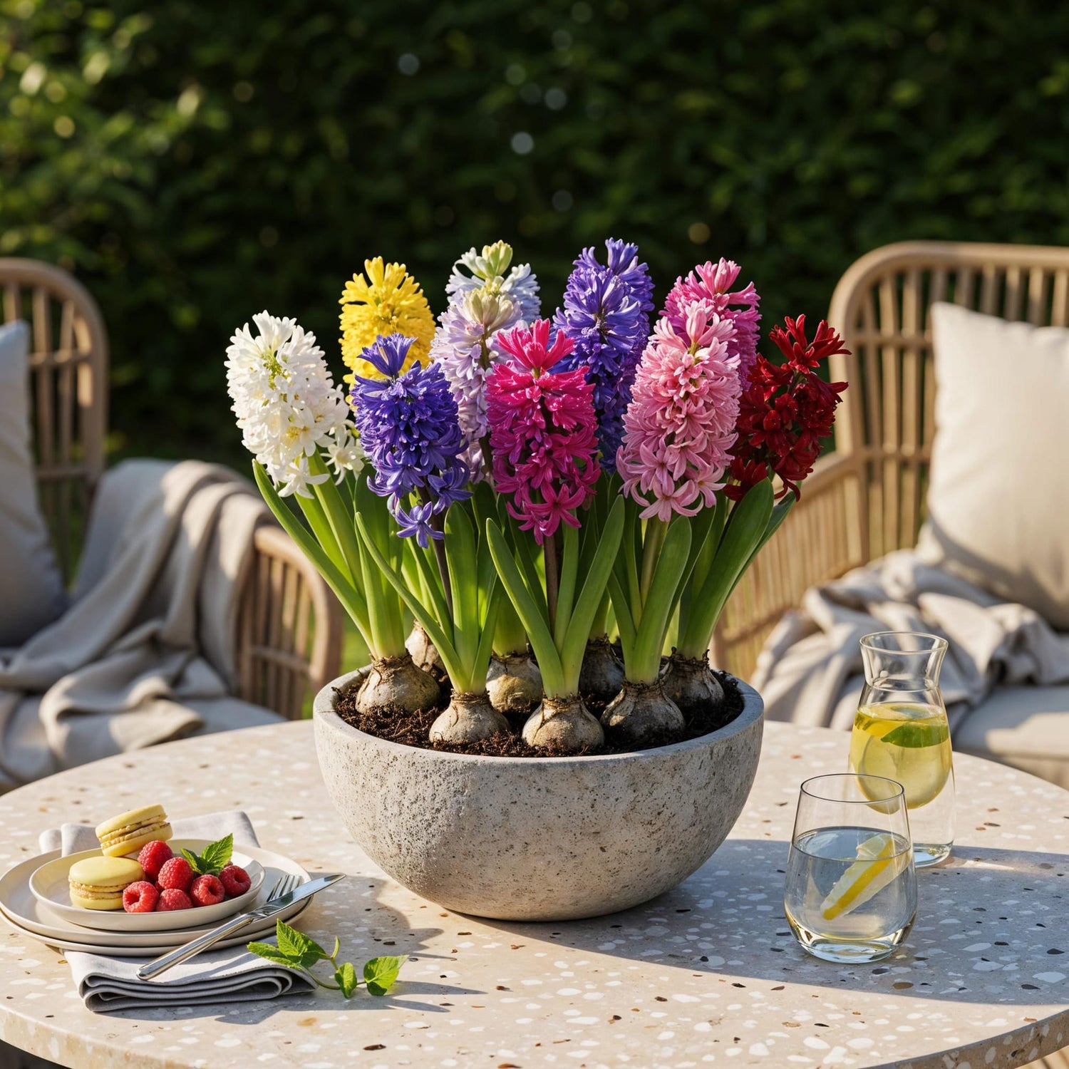 Blumenzwiebeln Hyazinthenmix | 10 Stück Bunte Farben – Zwiebelgröße 14/15 – XXL Pack