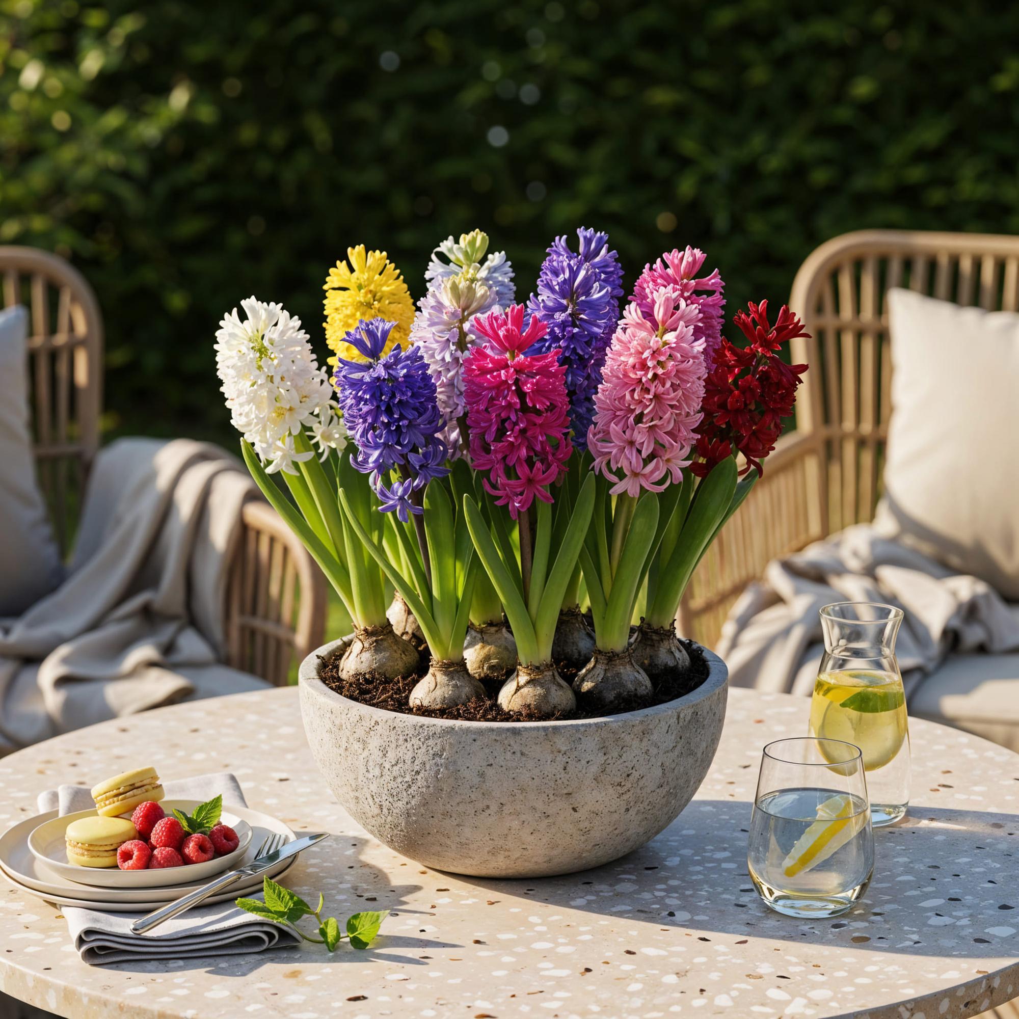 Blumenzwiebeln Hyazinthenmix | 10 Stück Bunte Farben – Zwiebelgröße 14/15 – XXL Pack