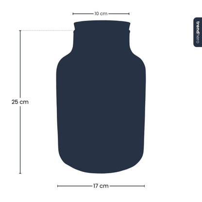 Kleine milchige Terrarienflasche mit Korken - Geschlossenes großes Terrarium ↑ 24,5 cm