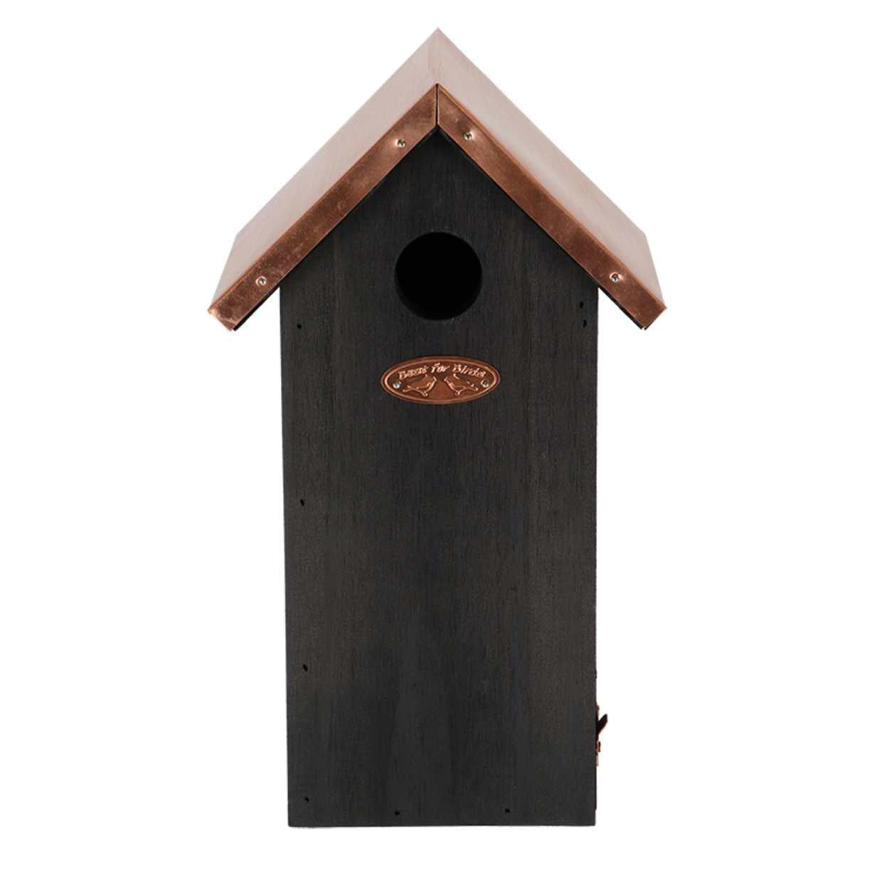Vogelhaus Kohlmeise Schwarzkupfer | Nistkasten für Meisen – wetterfest &amp; dekorativ