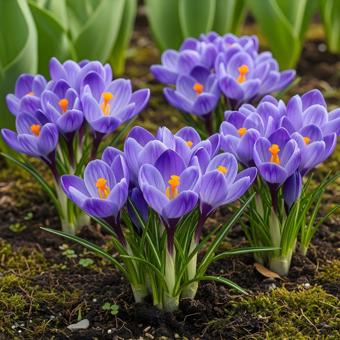 Blumenzwiebeln Crocus Blue | 30 Stück Blau – Zwiebelgröße 7/8 – XXL Pack