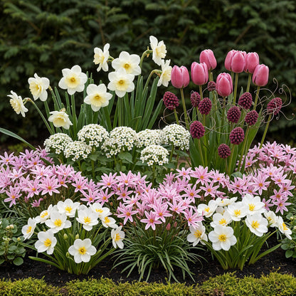 Blumenzwiebeln Bulb Garden Pink Mix | 125 Stück Rosa Blüten – Geschenkverpackung