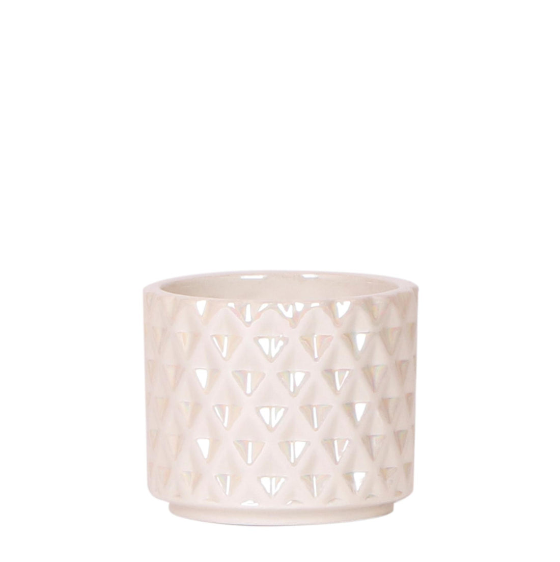 Diamond Pearl Dekotopf - Travertine - Ø6cm
