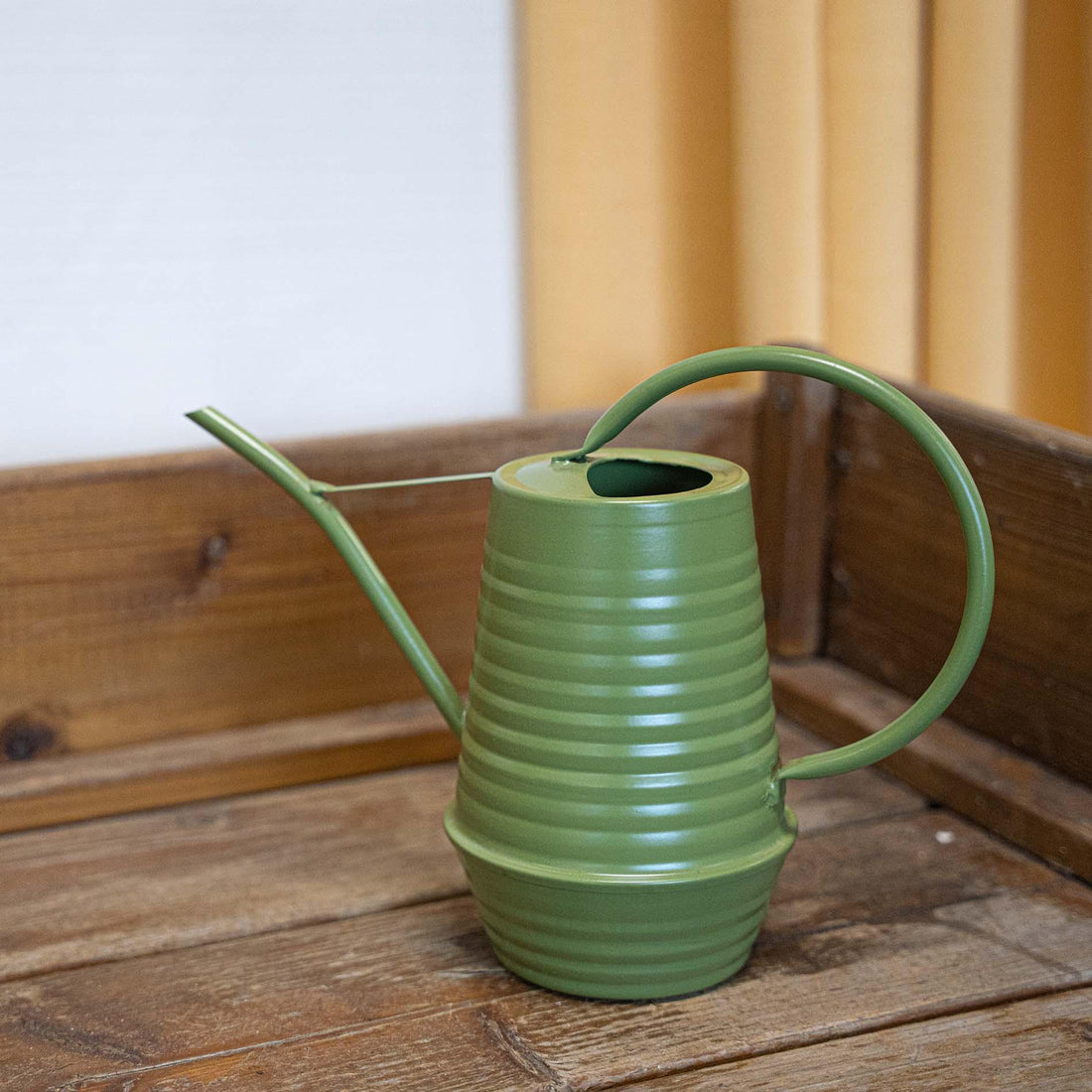 Blumengießkanne Zink 1 Liter Grün | Handliche Gießkanne für Zimmerpflanzen &amp; Balkon