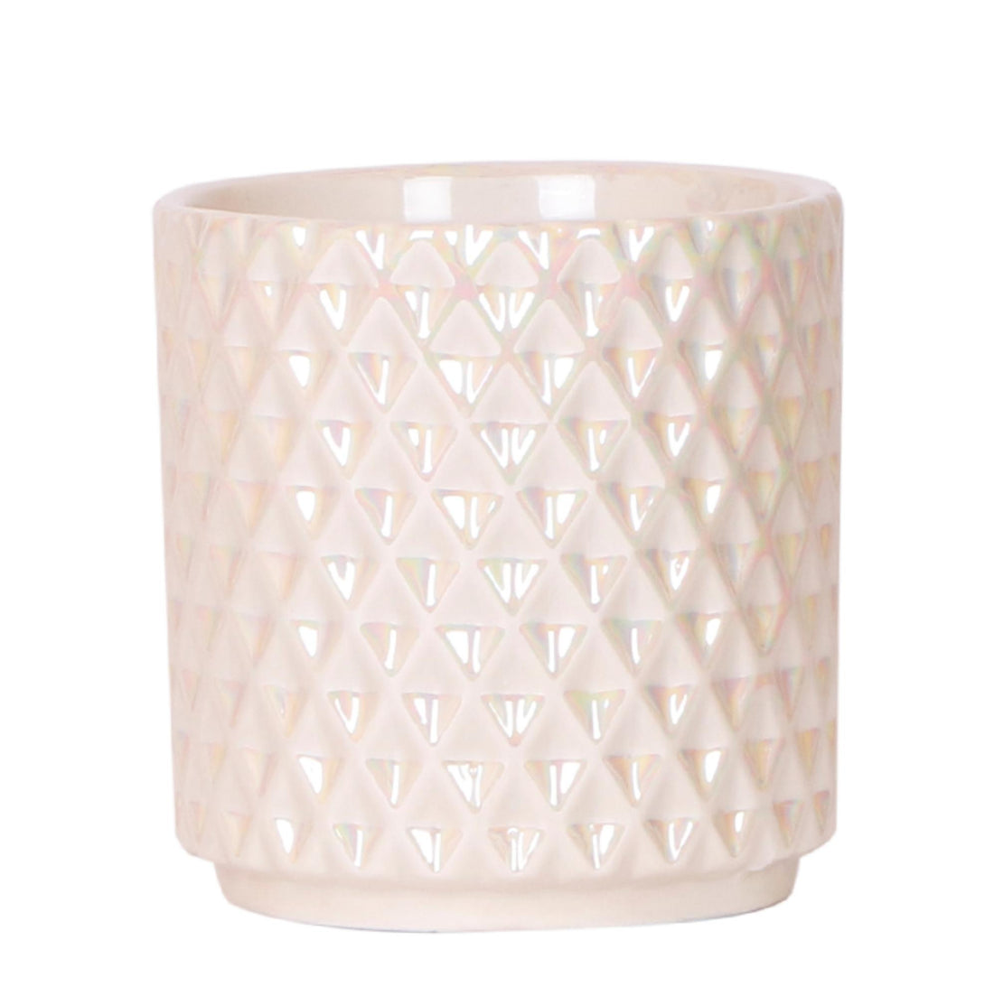 Diamond Pearl Dekotopf - Travertine - Ø9cm