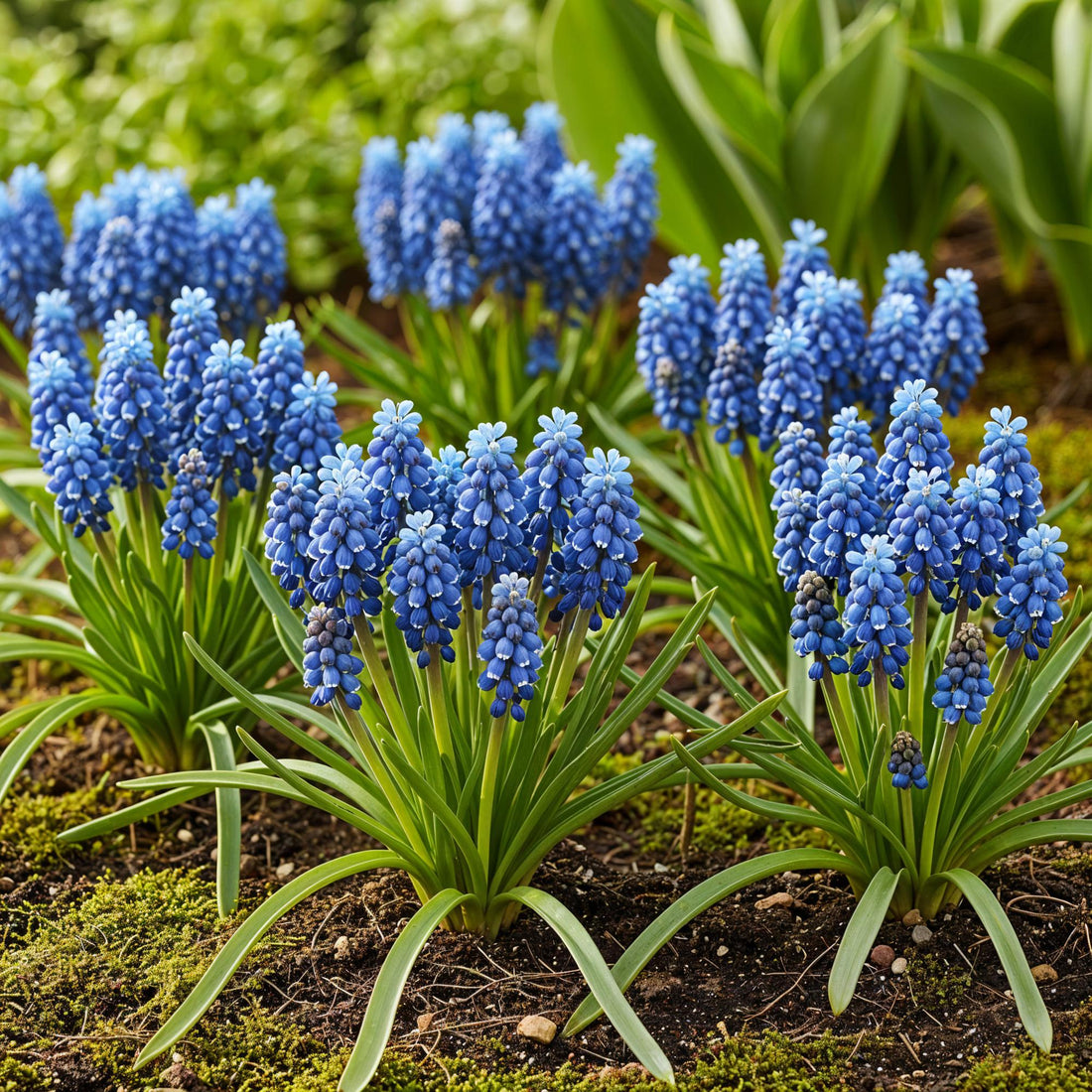 Blumenzwiebeln Muscari Armeniacum | 50 Stück Blau – Zwiebelgröße 8/9 – XXL Pack